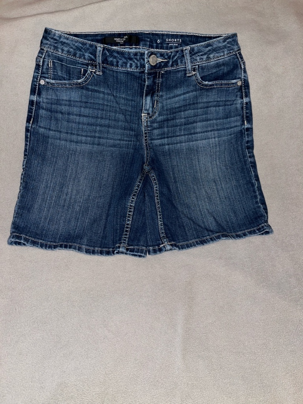 Simply Vera Vera Wang Dark Blue Denim Jean Shorts